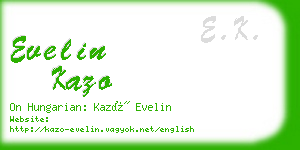 evelin kazo business card